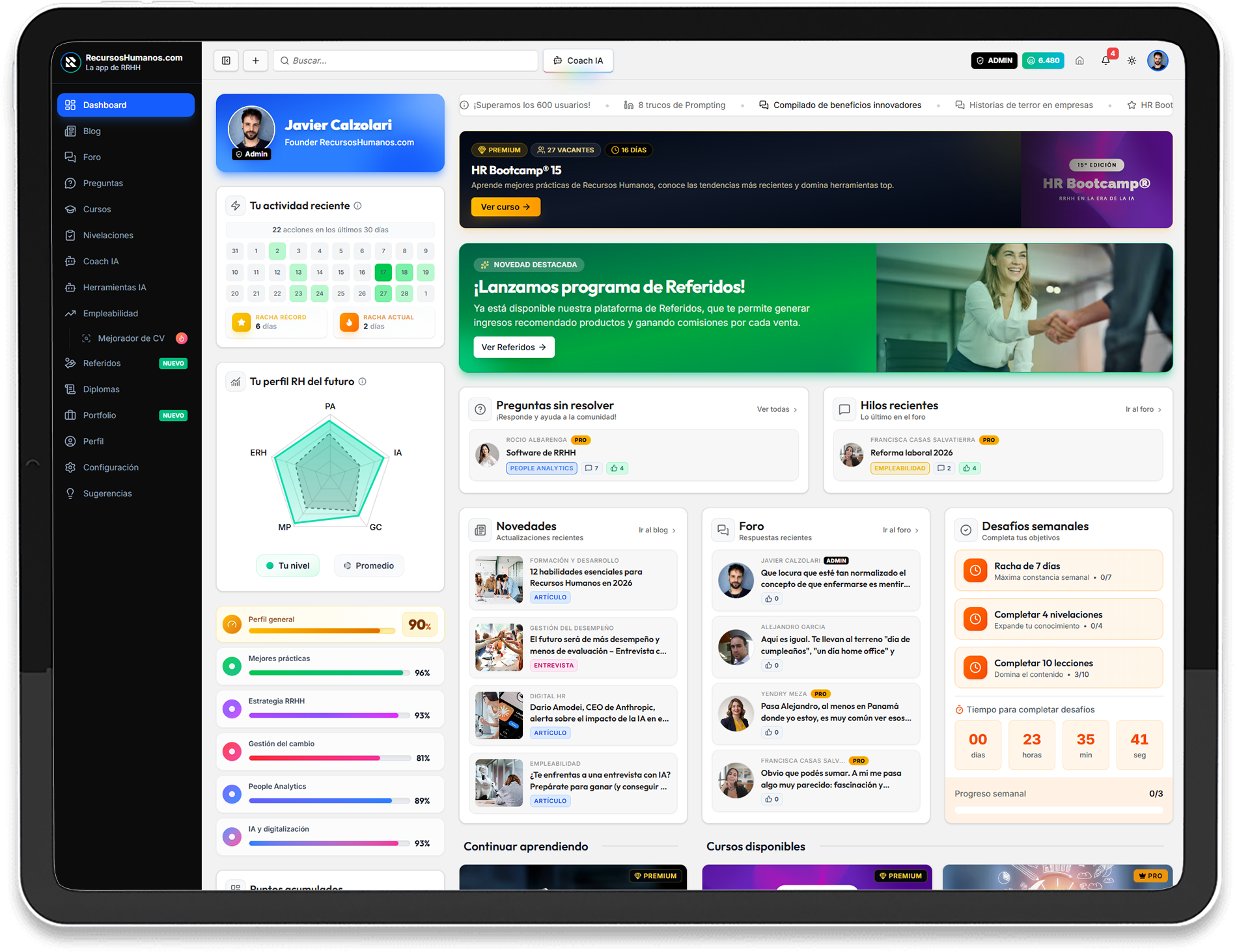 Mockup de la app